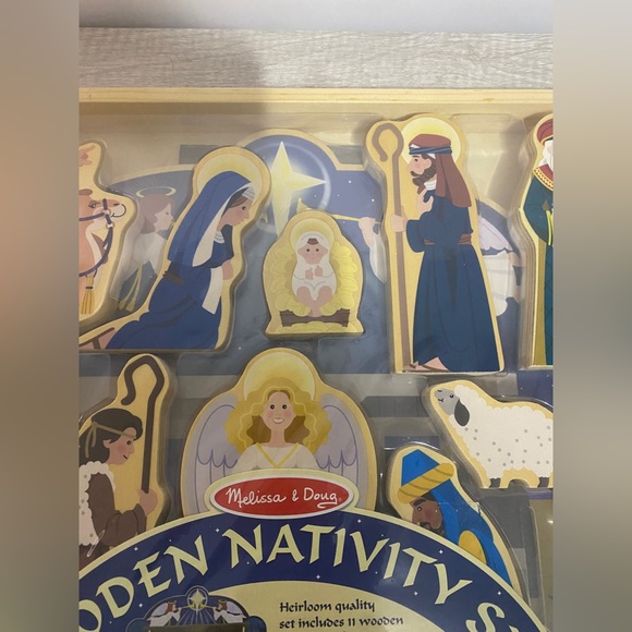 Melissa & Doug Toys Melissa Doug Wooden Nativity Set 1 Standing